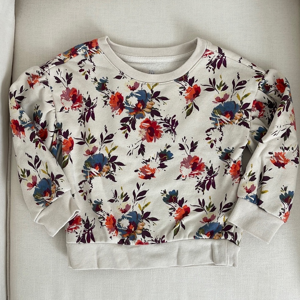 GAP Kids Floral Print Sweatshirt